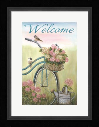 Framed Old Bike Welcome Print