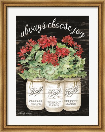 Framed White Jars - Always Choose Joy Print
