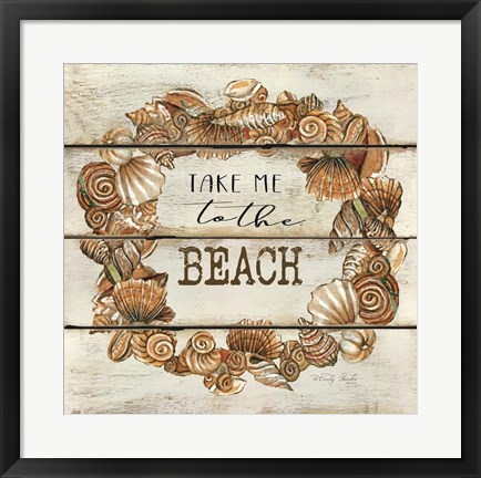 Framed Take Me to the Beach Print
