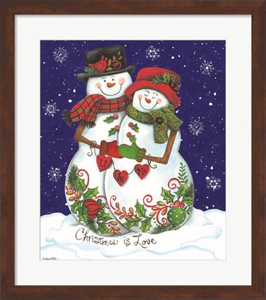 Framed Snow Couple Print