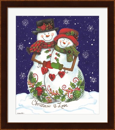 Framed Snow Couple Print