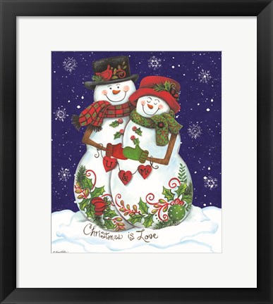 Framed Snow Couple Print