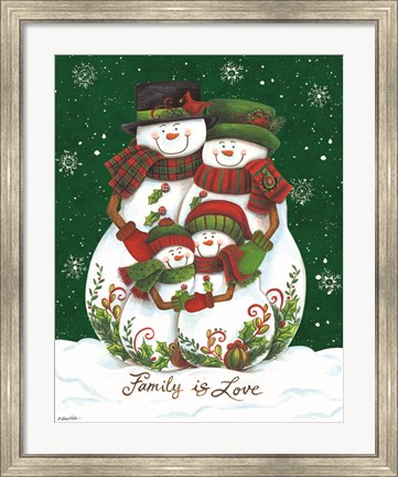 Framed Snow Family II Print