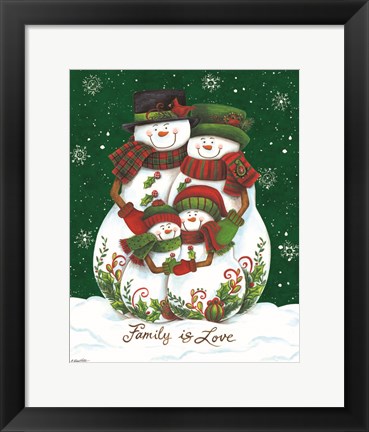 Framed Snow Family II Print