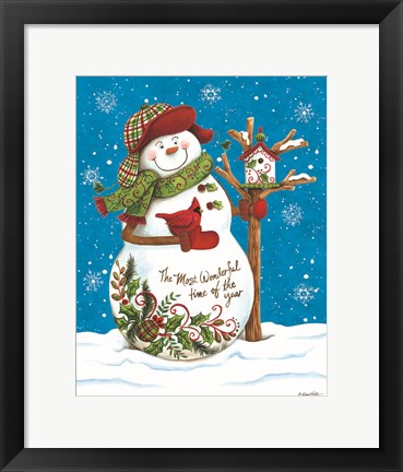 Framed Showman with Cardinals Print