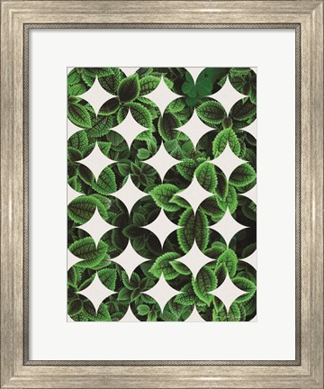 Framed Leaves Pattern Print