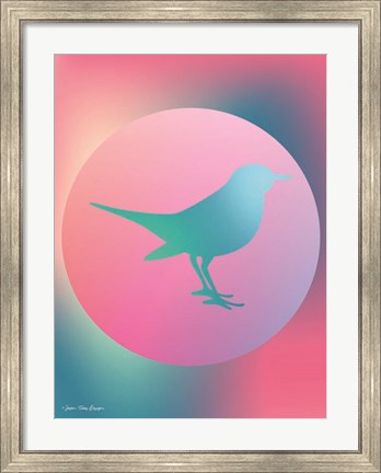 Framed Gradient Bird Print