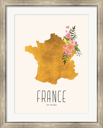 Framed Gold France Print