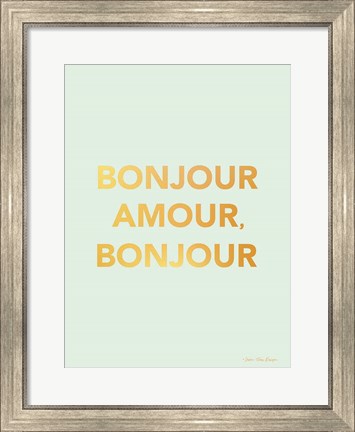 Framed Bonjour Amour Print