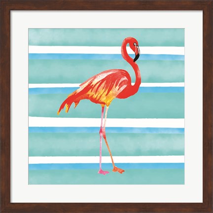 Framed Tropical Life Flamingo II Print