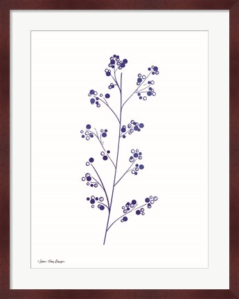Framed Blue Plant I Print