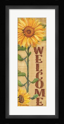 Framed Welcome Sunflower Print