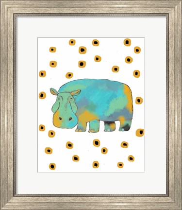 Framed Hippo Print