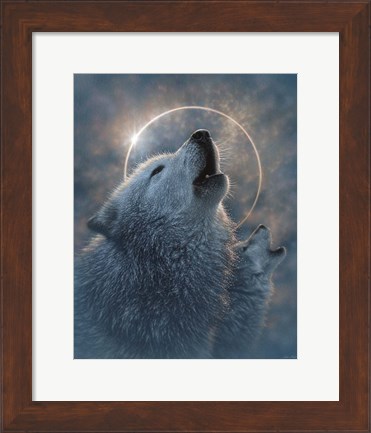 Framed Wolf Eclipse Print