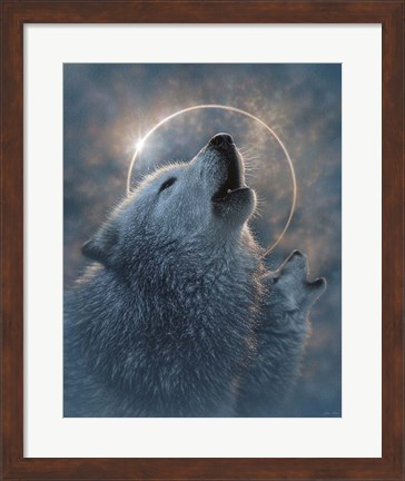 Framed Wolf Eclipse Print
