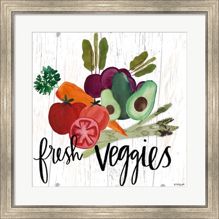 Framed Fresh Veggies Print