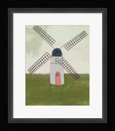 Framed Windmill III Print