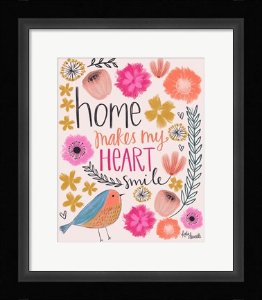 Framed Home Makes My Heart Smile Print