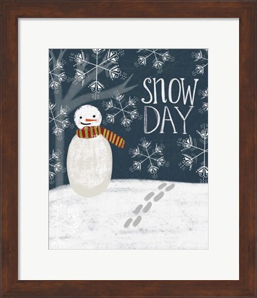 Framed Snowday Snowman Print