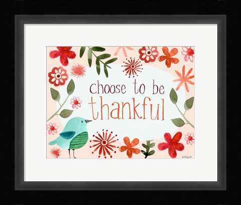 Framed Choose to be Thankful Print