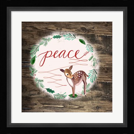 Framed Peace Fawn Print