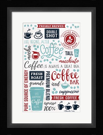 Framed Coffee Collage Print