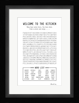 Framed Welcome to the Kitchen Print