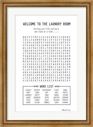 Framed Welcome to the Laundry Room Print