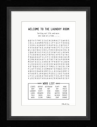 Framed Welcome to the Laundry Room Print