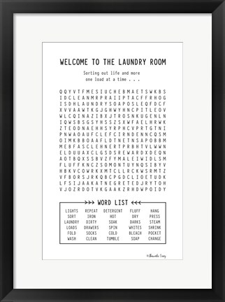 Framed Welcome to the Laundry Room Print