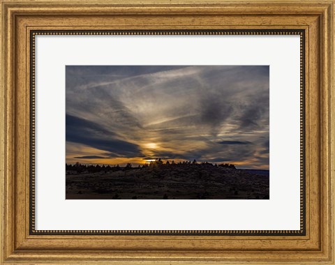 Framed Steens Mountain Sunset Print