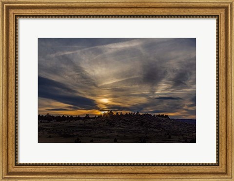 Framed Steens Mountain Sunset Print