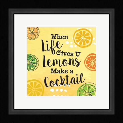 Framed Make a Cocktail Print