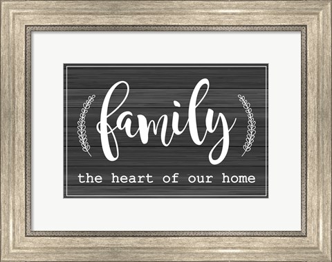 Framed Family is the Heart of Our Home Print