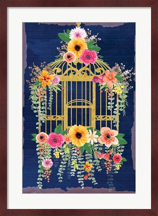 Framed Bird Cage Print