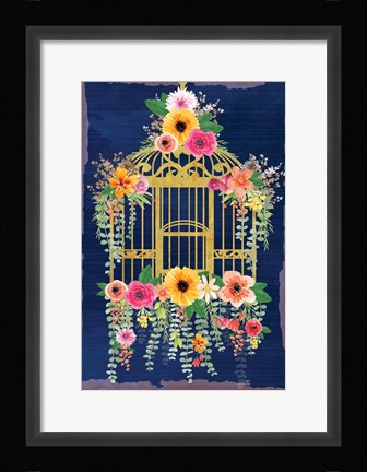 Framed Bird Cage Print