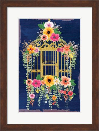 Framed Bird Cage Print