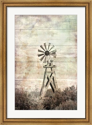 Framed Windmill Silent Print