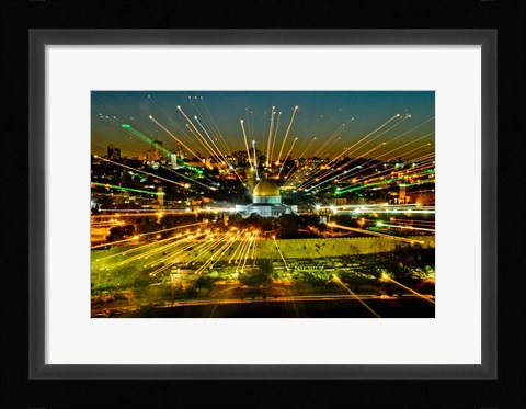 Framed Jerusalem Points of Light Print