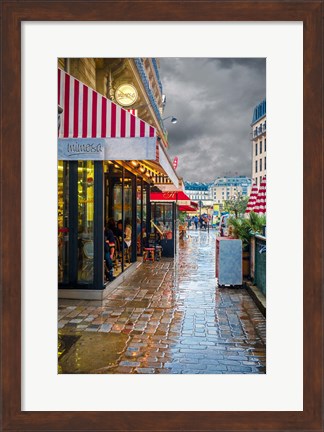 Framed Paris Cafe Mimosa Print