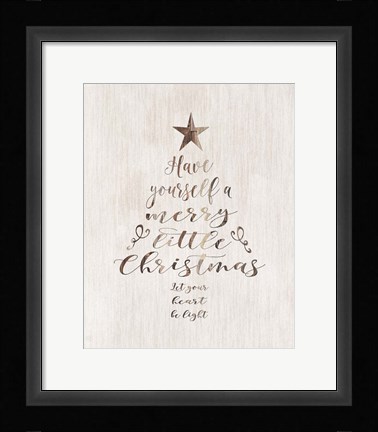 Framed Merry Little Christmas Print