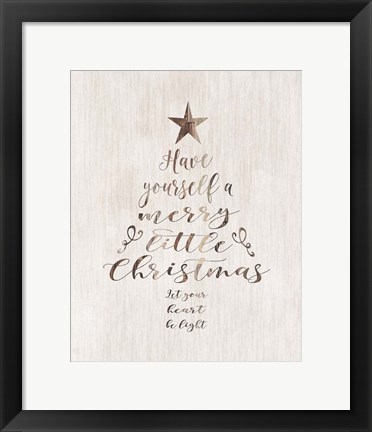 Framed Merry Little Christmas Print