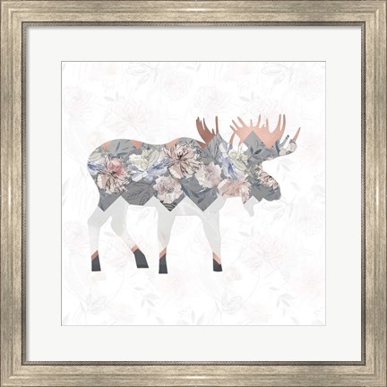 Framed Square Moose Print
