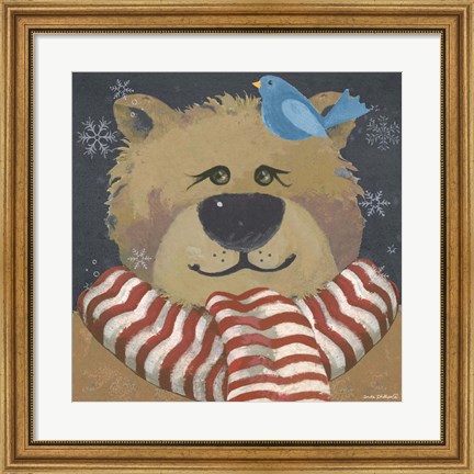 Framed Christmas Bear Print