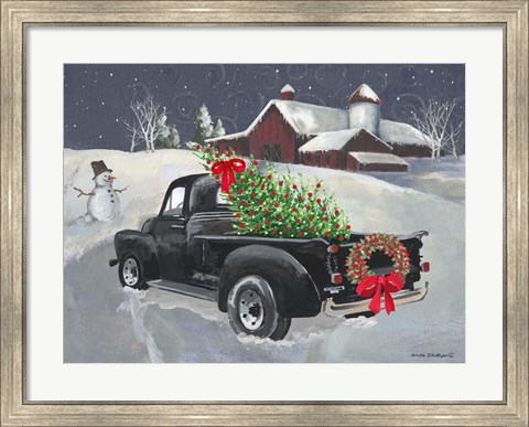 Framed Old Truck and Barn Print
