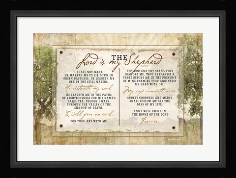 Framed Lord is My Shepherd Print