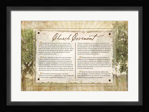 Framed Church Covenant Print