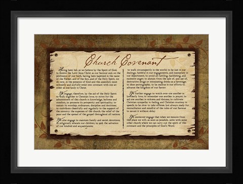 Framed Church Covenant II Print