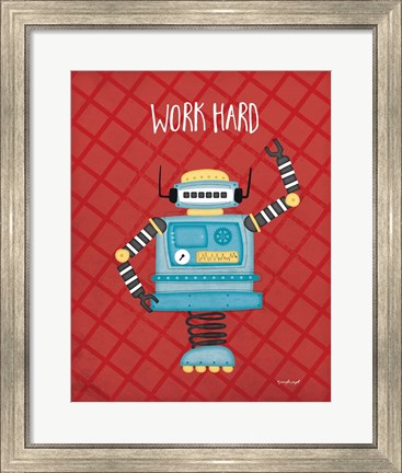 Framed Work Bot Print