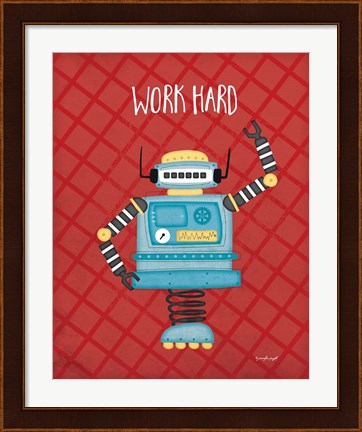 Framed Work Bot Print
